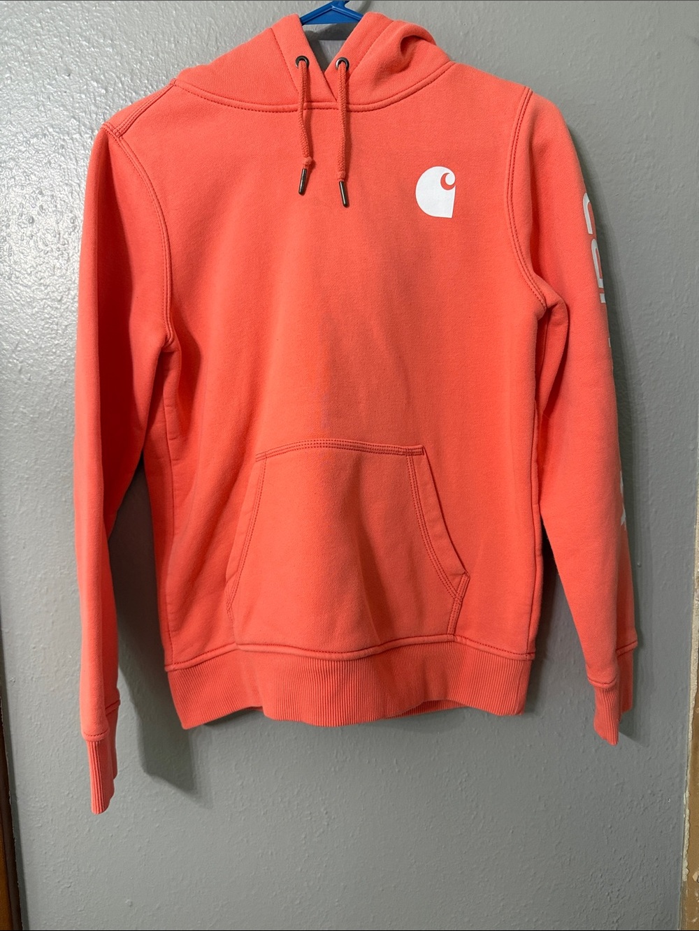 Women’s Carhartt Coral-Pink Logo Pullover Hoodie